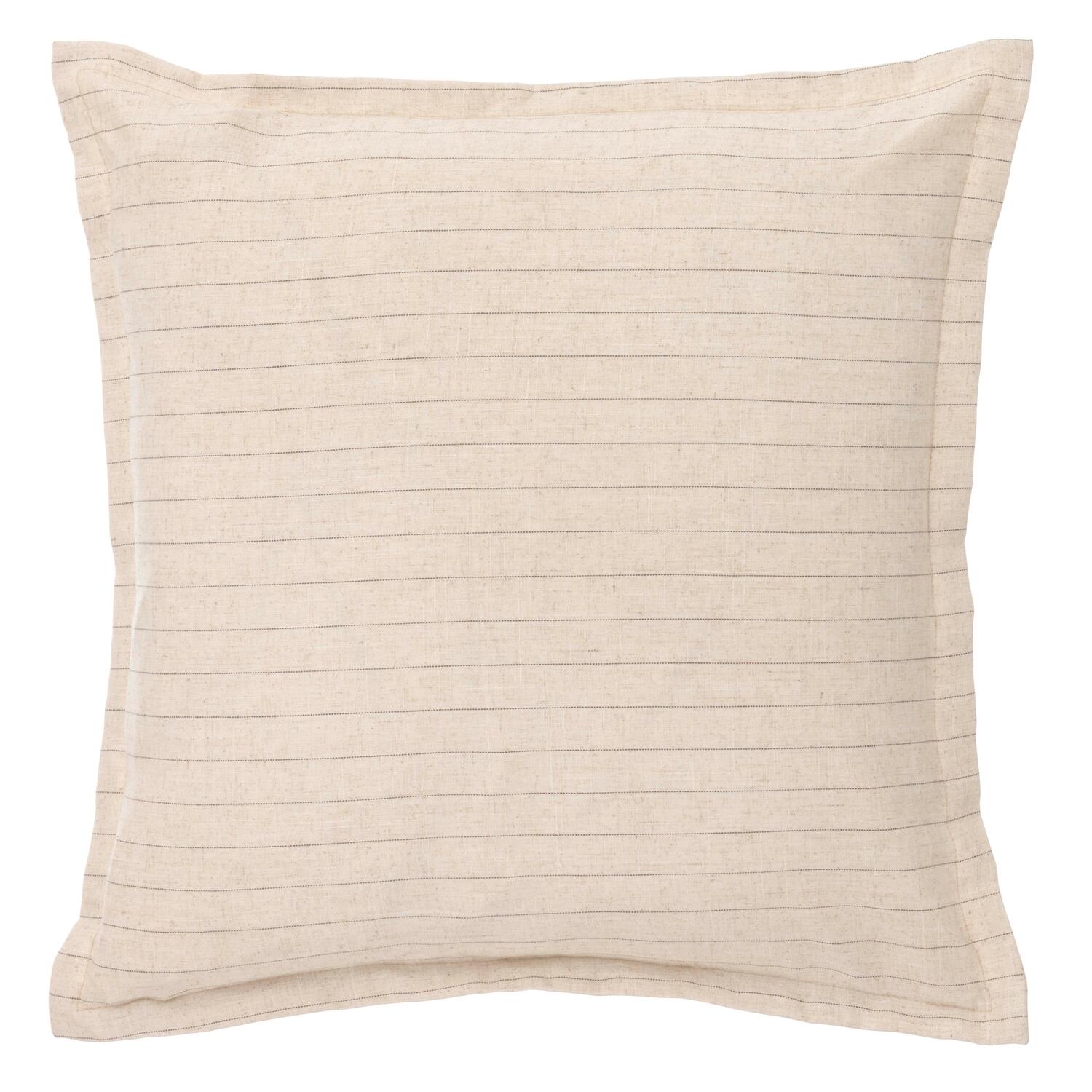 Tynd Stribet pude, 45x45 cm - hvid